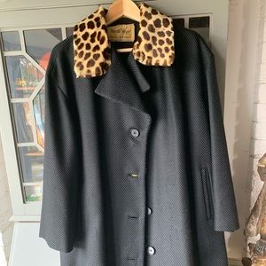 Vintage Aline Fur Collar swing coat